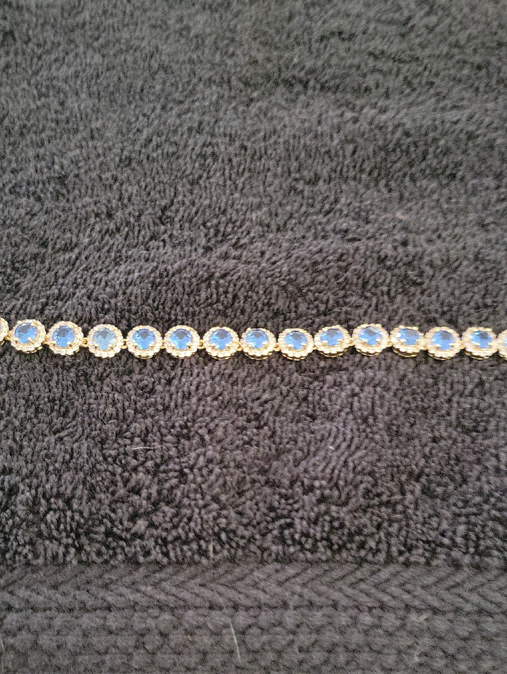 Source Unknown Gold and Blue Crystal Bracelet - Women's Jewelry
